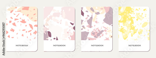 Notebook cover design. Terrazzo abstract