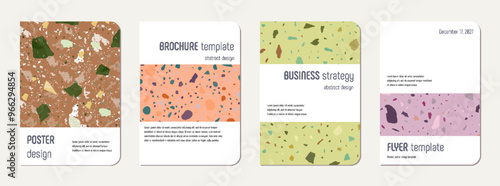 Notepad cover design. Terrazzo abstract