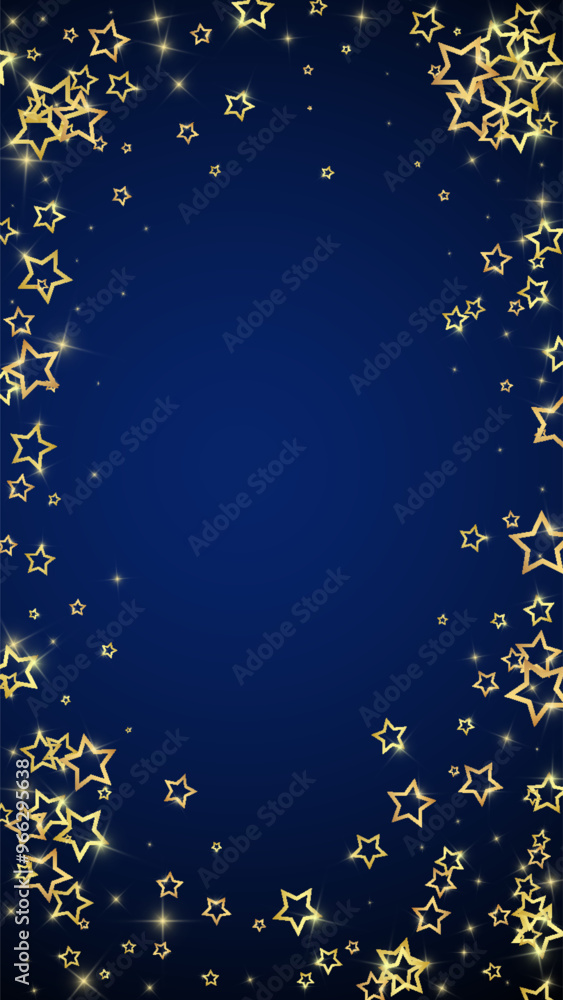 Gold sparkling star confetti. Gold sparkling star confetti.