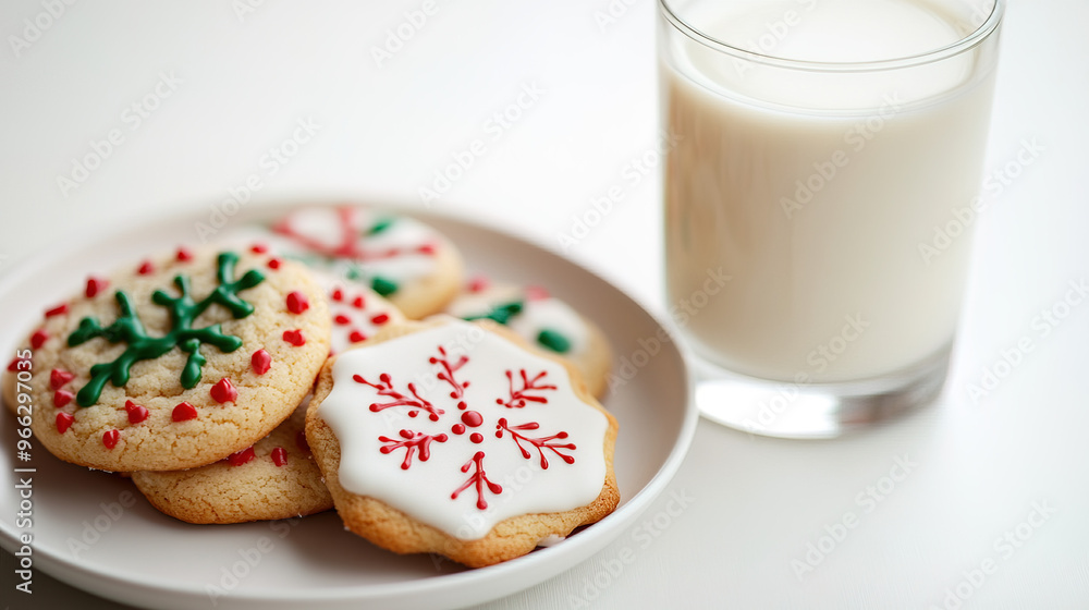 A Plate of Festive Red, White, and Green Star-Shaped Christmas Cookies with Colorful Icing, Perfect for Holiday Celebrations A Plate of Festive Red, White, and Green Star-Shaped Christmas Cookies with Colorful Icing, Perfect for Holiday Celebrations
