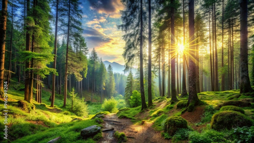 Obraz premium Breathtaking Natural Landscape Scenery Capturing the Beauty of Nature's Wilderness and Open Spaces