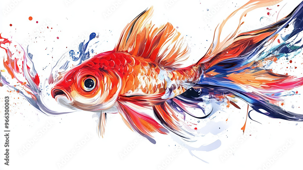 goldfish fish aquarium aquatic nature wildlife colorful fish vibrant colors swimming fish animal art orange fish graphic design watercolor painting goldfish fish aquarium aquatic nature wildlife colorful fish vibrant colors swimming fish animal art orange fish graphic design watercolor painting