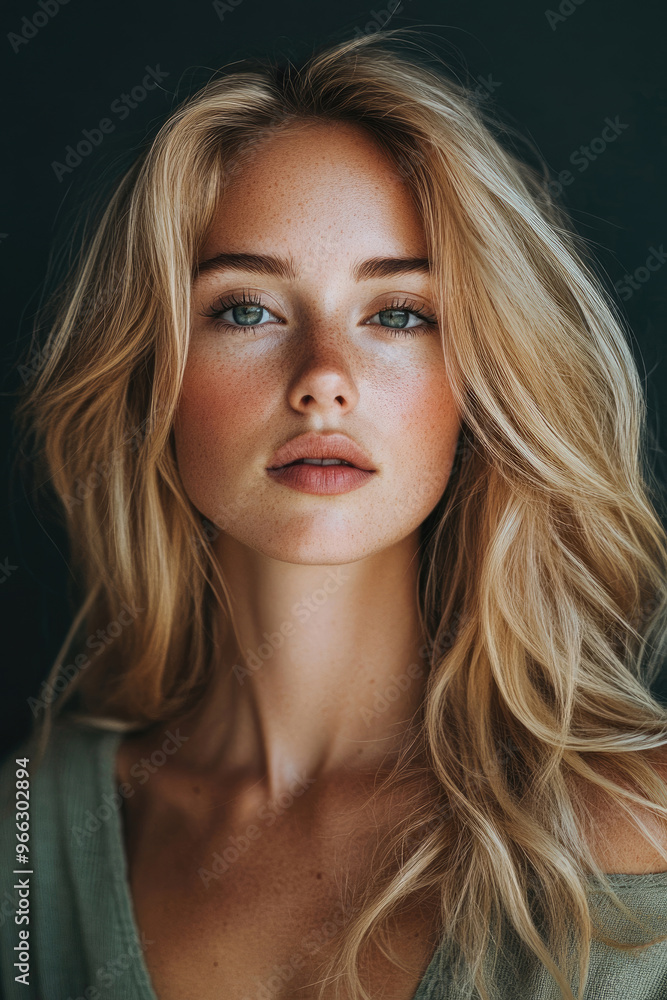 Confident, beautiful blonde woman with a serious expression. Confident, beautiful blonde woman with a serious expression.