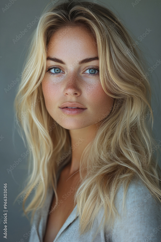 Confident, beautiful blonde woman with a serious expression. Confident, beautiful blonde woman with a serious expression.