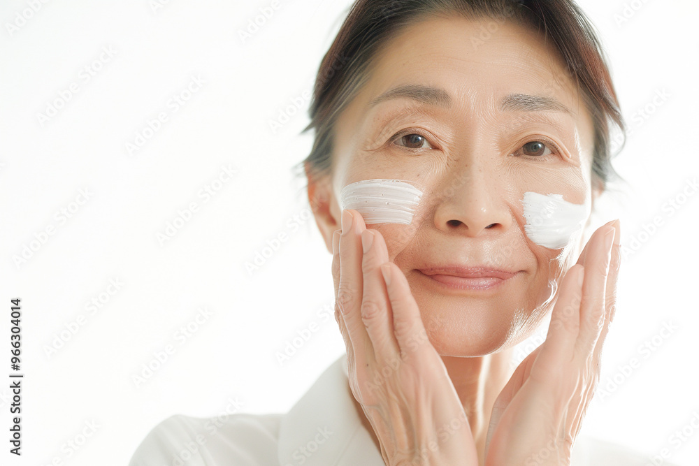 Asian woman rejuvenating Facial Treatment for Radiant Skin. Generative AI Asian woman rejuvenating Facial Treatment for Radiant Skin. Generative AI