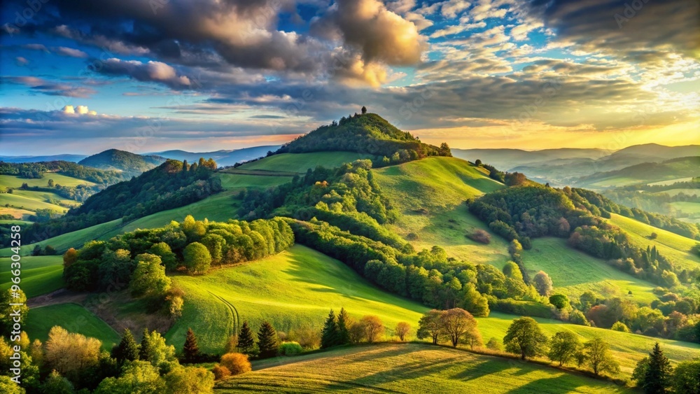 Fototapeta premium Breathtaking Natural Landscape Scenery Capturing the Beauty of Nature's Wilderness and Open Spaces