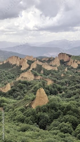 Scenic Video of Las Médulas Natural Monument - Historic Gold Mines and Landscapes
