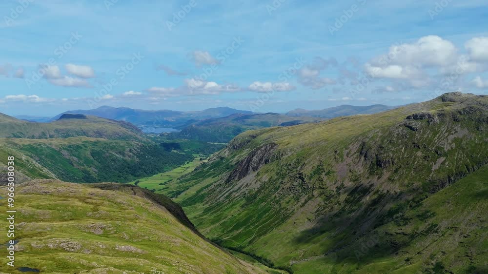 Aerial Drone View of Landscape at Lake District National Park, UK Aerial Drone View of Landscape at Lake District National Park, UK