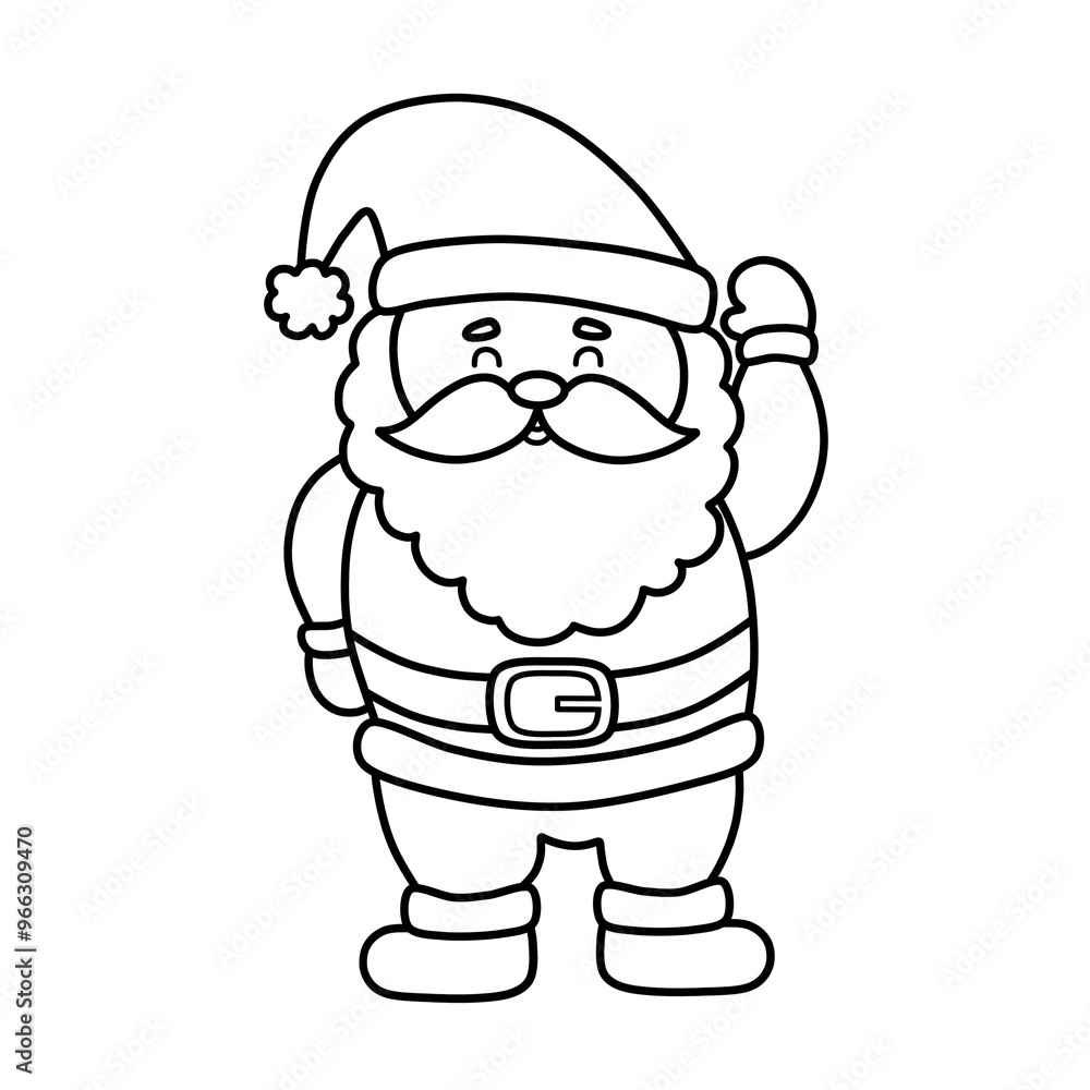 Santa Claus outline raster drawing Santa Claus outline raster drawing