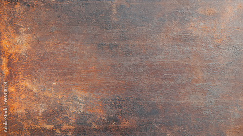 Metallic Grunge: Detailed View of a Rusty and Rough Steel Surface, Providing a Vintage Industrial Look for Background or Banner Use. photo