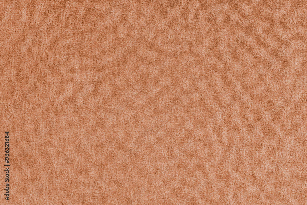 Faux fur texture with wavy effect, fluffy velours orange fabric or cloth, upholstery textile Faux fur texture with wavy effect, fluffy velours orange fabric or cloth, upholstery textile
