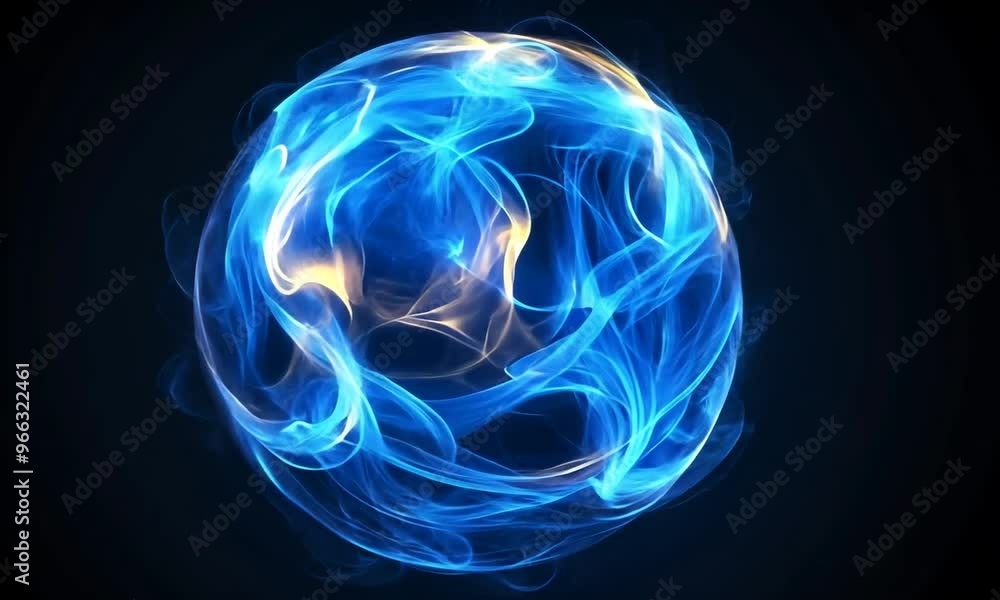 Abstract Blue Energy Sphere Abstract Blue Energy Sphere