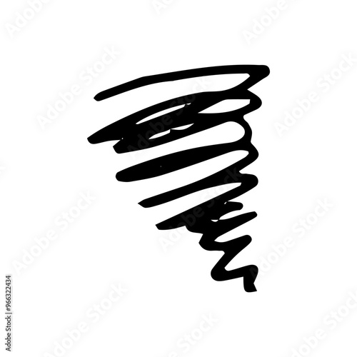 もやもや、ごちゃごちゃのマーク　シンプルな手描きイラスト