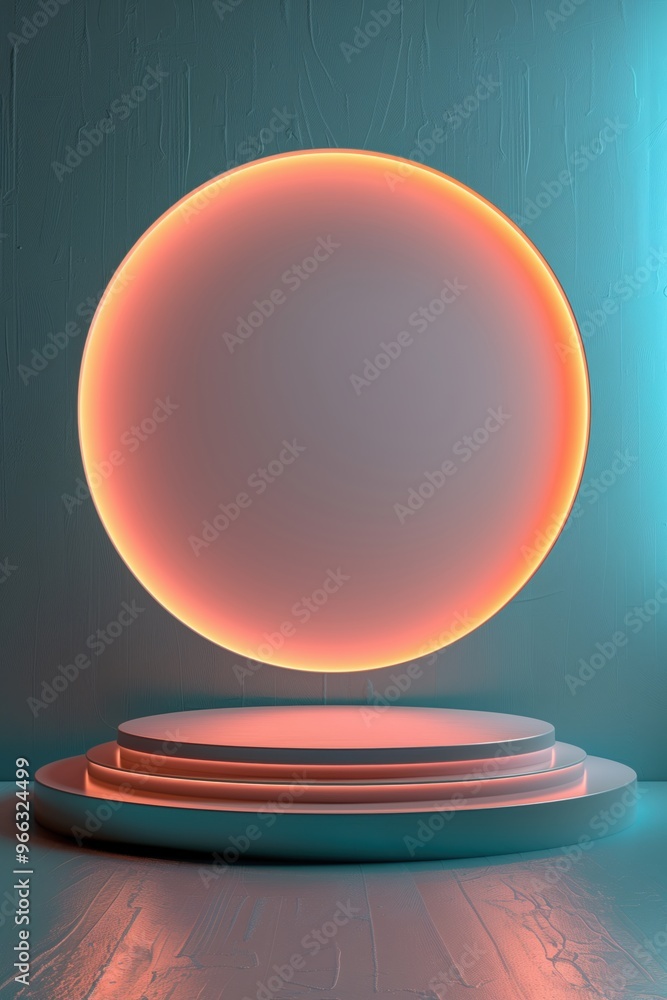A white oval with a red glow surrounding it A white oval with a red glow surrounding it
