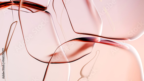 Essential Oil, Serum through the skin layer to repair wrinkles and dark complexion became clear. Skin repair concept. Skin Layer Rinse Smoothing. Skin care action Collagen repair effect, 3d render