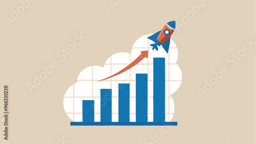 Exponential growth or compound interest, investment, wealth or earning rising up graph, business sales or profit increase concept