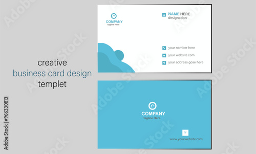 Ceative; modren; blue; and; drack; business; card; design; templet; clean; layout; and; rectangl;
          size; colours; variation
