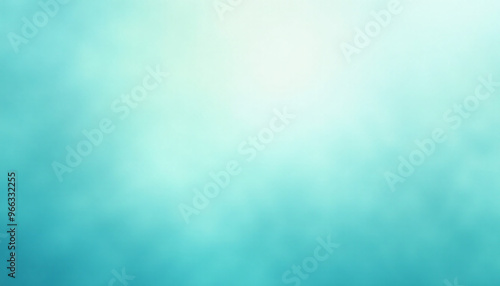 Abstract light cyan and aqua gradient noisy grain background texture
