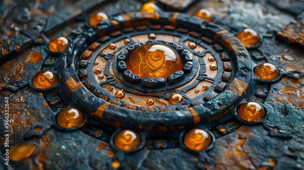 wallpaper with orange natural stones on a rusty iron surface wallpaper with orange natural stones on a rusty iron surface