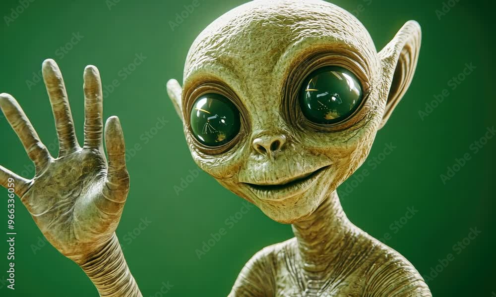 Friendly Alien Waving Hello Friendly Alien Waving Hello