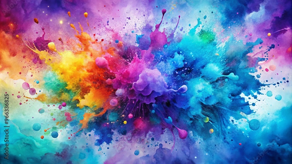 Fototapeta premium Vibrant purple watercolor splash background for artistic and creative design projects