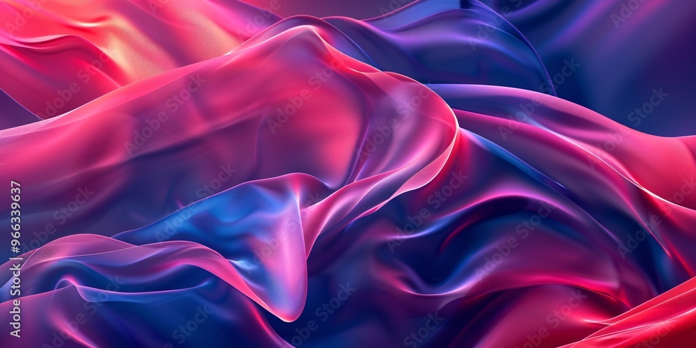 Obraz premium Neon cosmic waves, Flowing neon patterns, Abstract energy expression, Neon dream world 