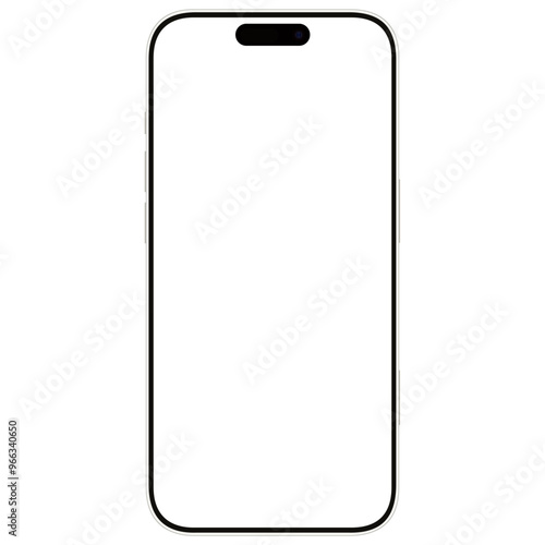 画面が透過されたスマートフォン　携帯電話　携帯　スマホのイラスト素材　ベクター