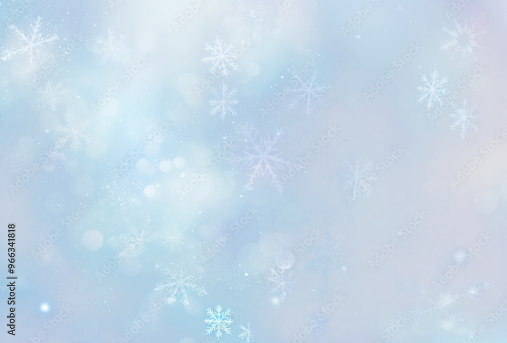 PNG Winter snowflakes on blue background PNG Winter snowflakes on blue background