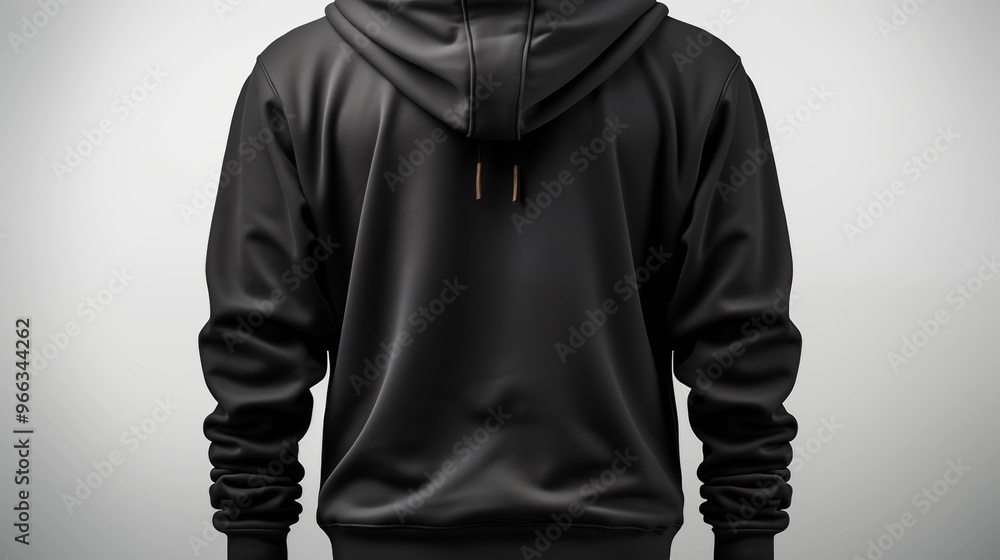 Black front and back view tee hoodie hoody sweatshirt on white background. Black front and back view tee hoodie hoody sweatshirt on white background.