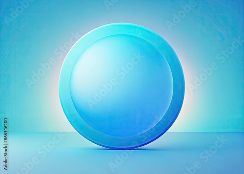 A bright blue circle stands out against a soft, calming gradient background, evoking feelings of serenity, tranquility, and infinite possibility in a modern, minimalist design.