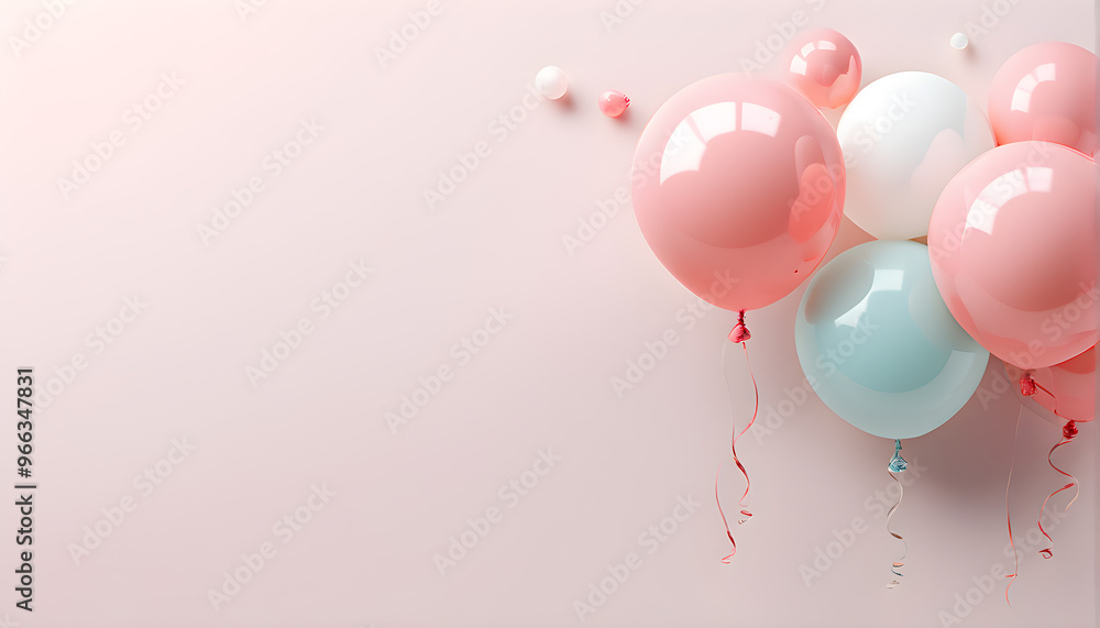 Balloons on a white background