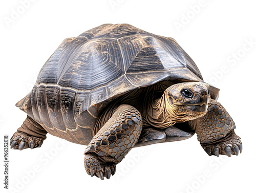 a tortoise on a white background