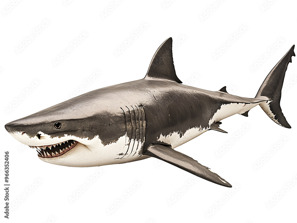 Obraz premium a shark with sharp teeth