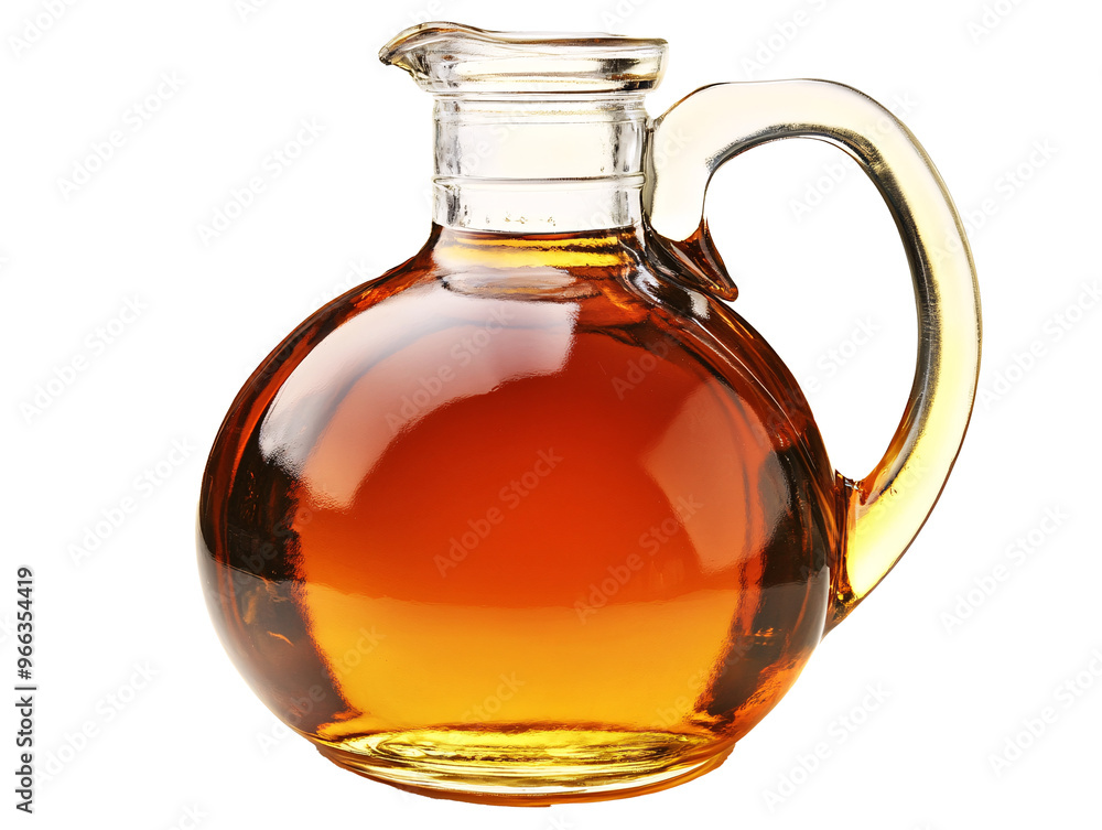a glass jug with a brown liquid in it a glass jug with a brown liquid in it
