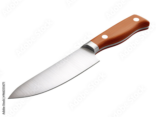a knife with a wooden handle