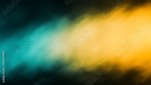 Abstract blurry background with a gradient of black and yellow