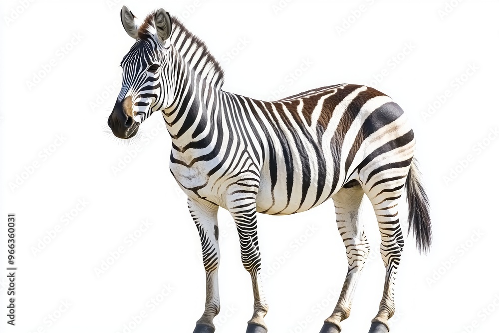 plains zebra captivates attention with its vibrant striped coat and swishing tail, embodying the beauty of wildlife in an elegant and isolated setting. plains zebra captivates attention with its vibrant striped coat and swishing tail, embodying the beauty of wildlife in an elegant and isolated setting.