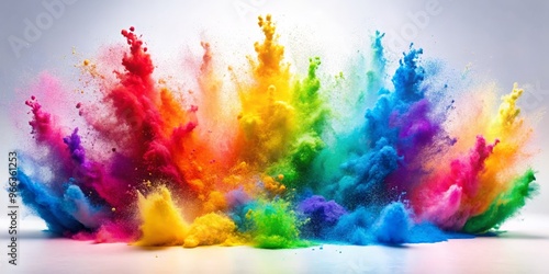 Colorful Powder Explosion, A Rainbow of Colors, Exploding Color, Powder, Color