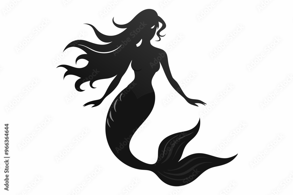 Mermaid vector silhouette, Mermaid flat icon, Mermaid black Clip art
Mermaid vector silhouette, Mermaid flat icon, Mermaid black Clip art