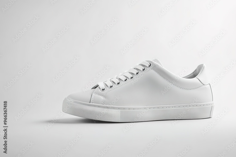 White sneaker on gradient background White sneaker on gradient background