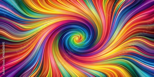 Rainbow Spiral of Color, abstract, swirl, art