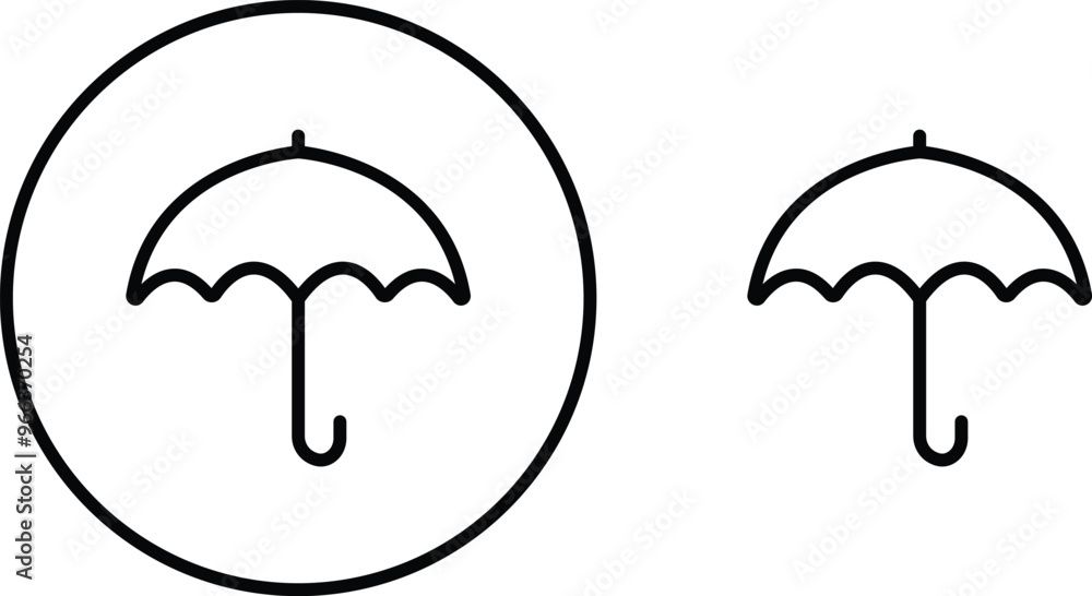 Umbrella, Insurance Line Icon set. Editable Stroke flat black vector collection isolated on transparent background. Pixel Perfect. Protection parasol symbol. For Mobile and Web. Insurance Act Solid Umbrella, Insurance Line Icon set. Editable Stroke flat black vector collection isolated on transparent background. Pixel Perfect. Protection parasol symbol. For Mobile and Web. Insurance Act Solid