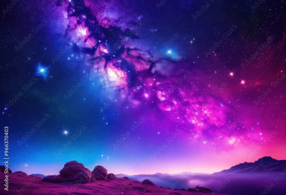 Fototapeta premium vibrant celestial themed product showcasing stunning cosmic backdrops starry skies colorful nebulae, art, body, brilliance, colors, composition, creative