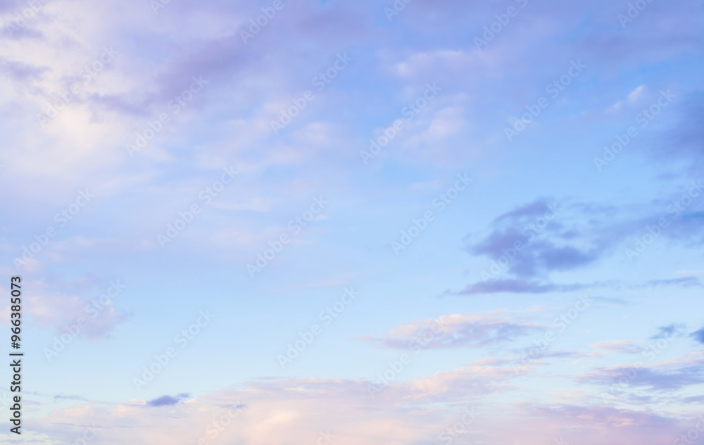 Sky background, romantic sky in pastel tones, vast panoramic sky with soft pink clouds Sky background, romantic sky in pastel tones, vast panoramic sky with soft pink clouds