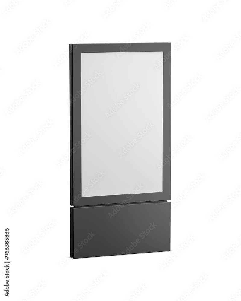 An image of a City Light Advertising Billboard isolated on a white background An image of a City Light Advertising Billboard isolated on a white background