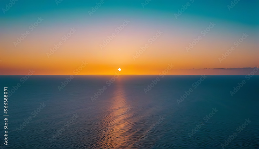 teal blue sky oranges yellows ocean horizon creating vibrant panoramic sunset rich gradients evoke ethereal dreamy atmosphere teal blue sky oranges yellows ocean horizon creating vibrant panoramic sunset rich gradients evoke ethereal dreamy atmosphere