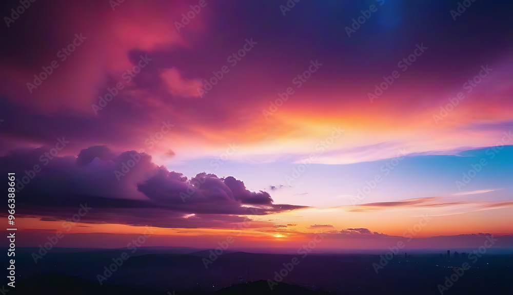 Obraz premium vibrant cinematic sky