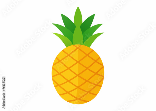  A simple and colorful illustration of a pineapple, perfect for adding a tropical touch to your designs.
