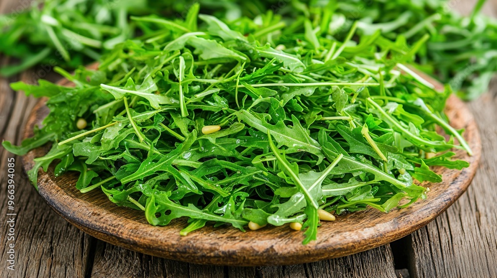 A wooden bowl holds green leafy veggies atop a wooden table; nearby, another bowl contains the same A wooden bowl holds green leafy veggies atop a wooden table; nearby, another bowl contains the same