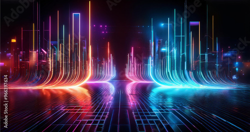 Abstract futuristic neon background